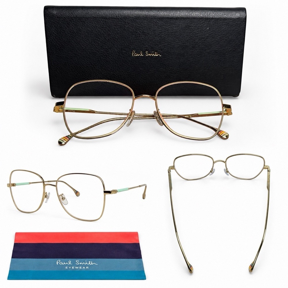 Paul Smith PSOP050 Gold Metal Optical Eyeglass Frames 54 17 140 Made In Italy - Picture 2 of 5
